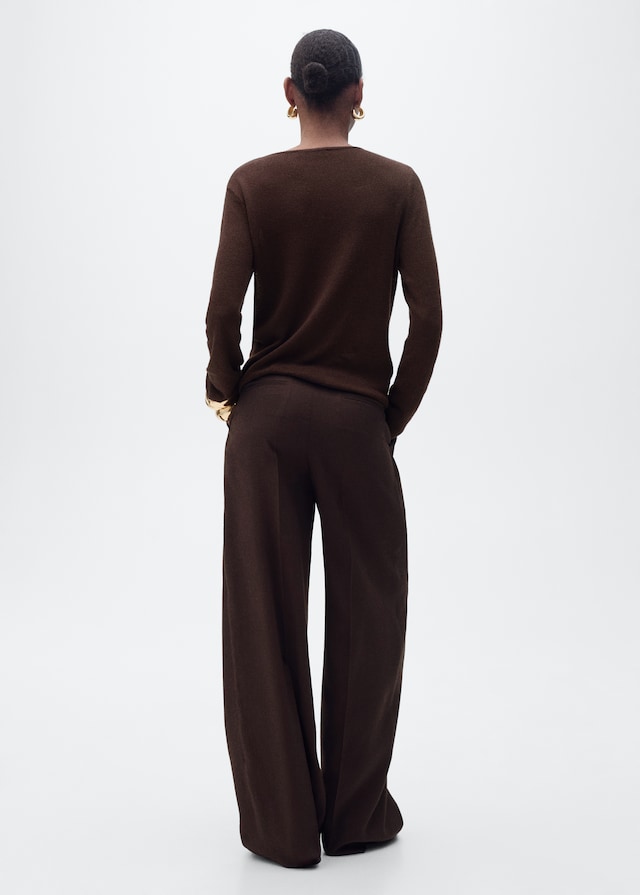 Mango Pullover aus Leinengemisch mit Bateau-Ausschnitt Kostenloser Versand international
