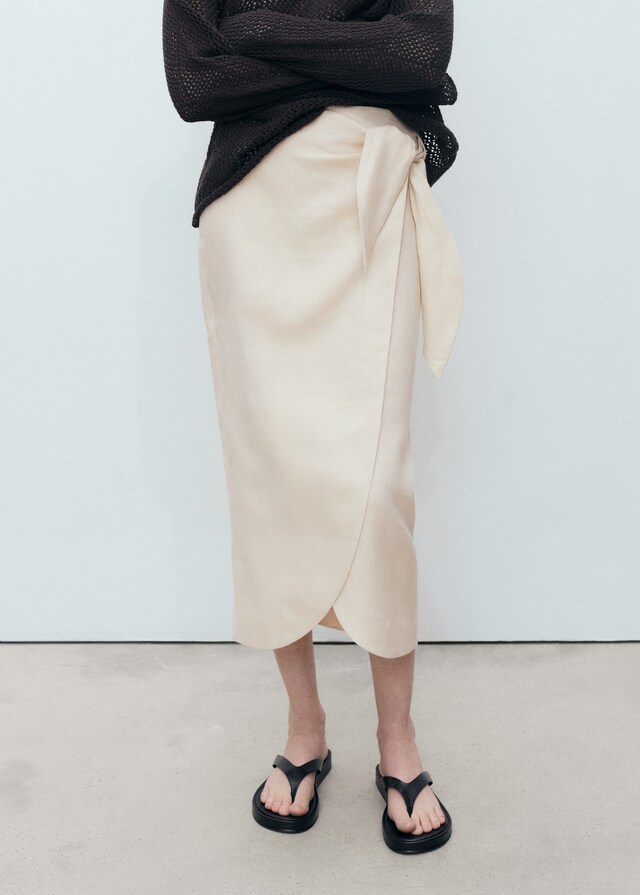 Mango Sarong-Rock aus Leinen
