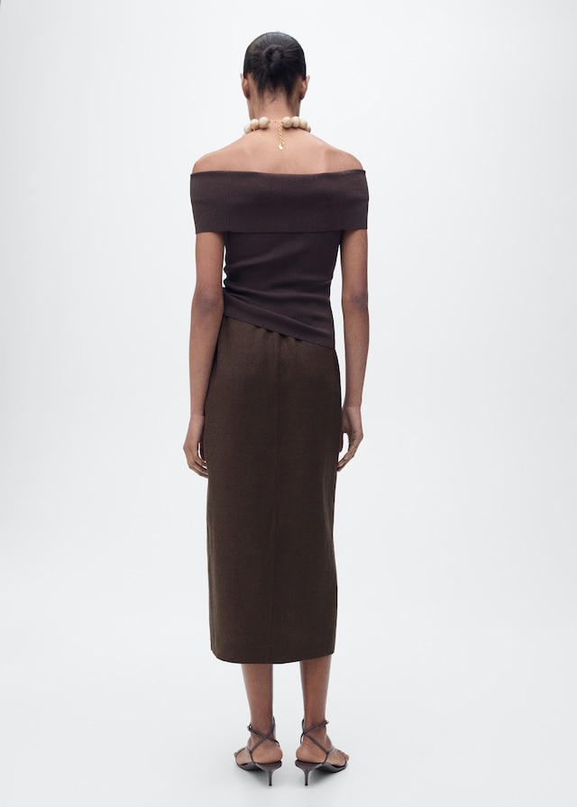 Mango Sarong-Rock aus Leinen Limitierter Zeitrabatt
