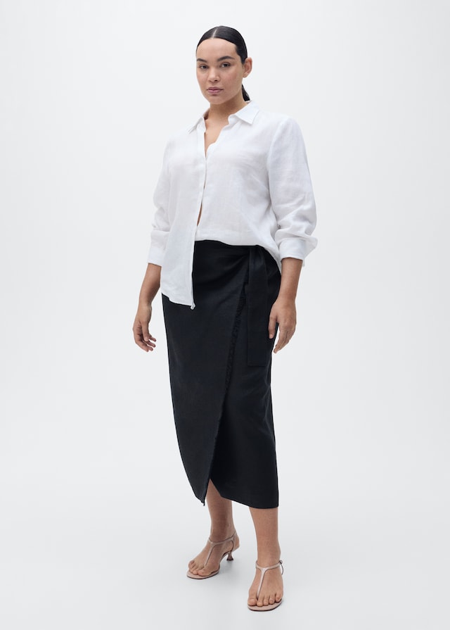 Mango Sarong-Rock aus Leinen Fabrikpreis