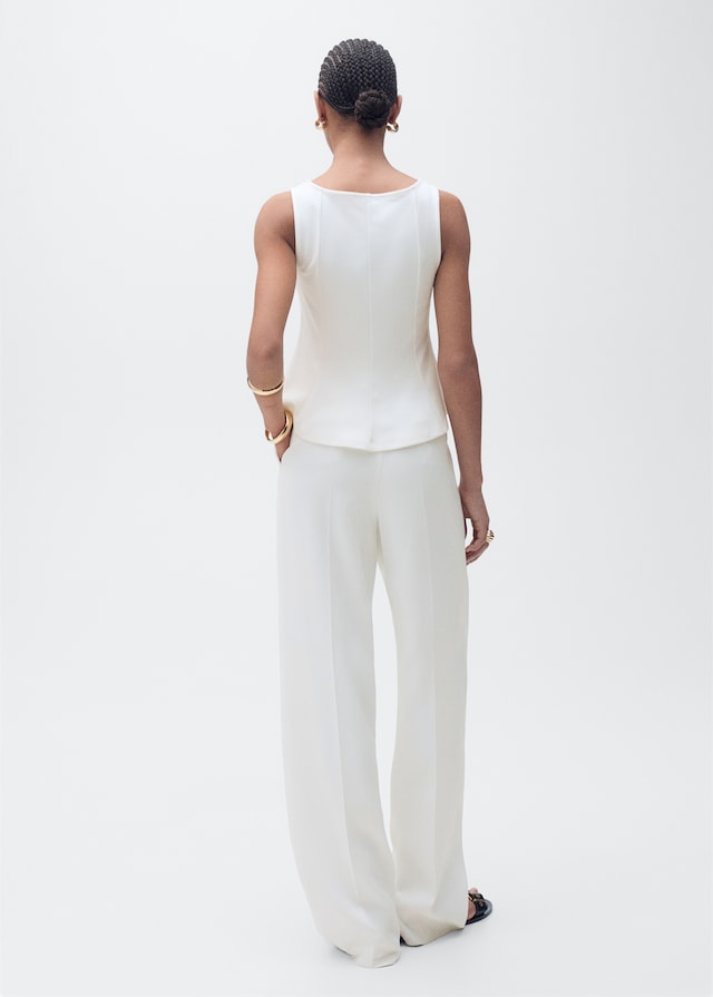 Mango Ausgestelltes Top mit Bateau-Ausschnitt Begrenztes Angebot