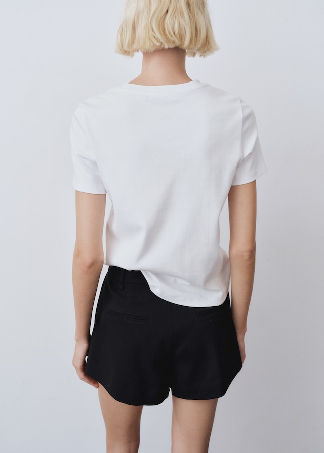 Mango Kurzärmliges Baumwoll-T-Shirt Osterangebot