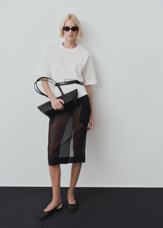 Mango Oversize Baumwoll-T-Shirt Muttertagsangebot