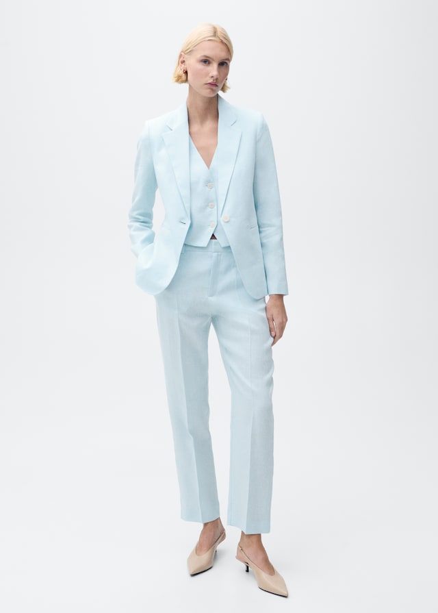 Mango Leinen-Anzugweste Online Outlet