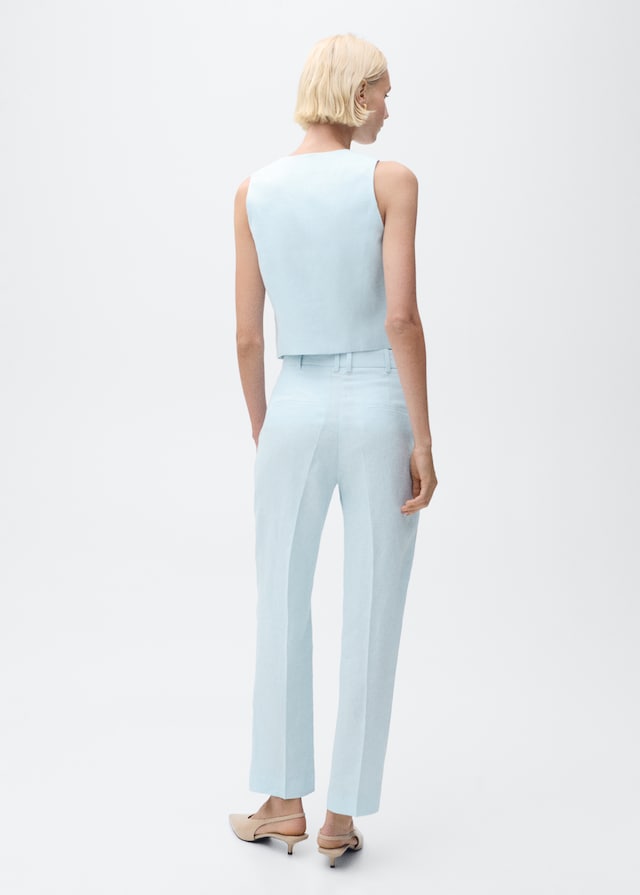Mango Leinen-Anzugweste Online Outlet