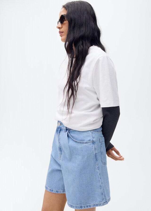 Mango Gerade Shorts mit Abnäher-Details Neuheiten