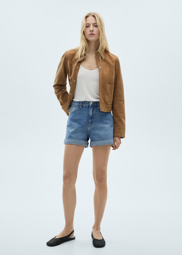 Mango Mom Fit-Jeans-Shorts Saisonale Angebote