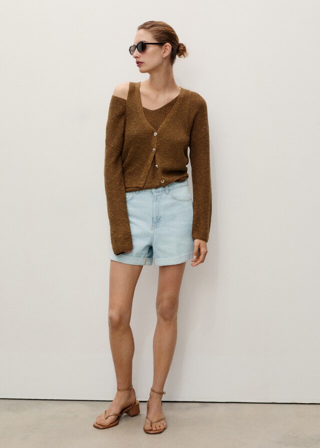 Mango Mom Fit-Jeans-Shorts Kauf eins, bekomm eins gratis