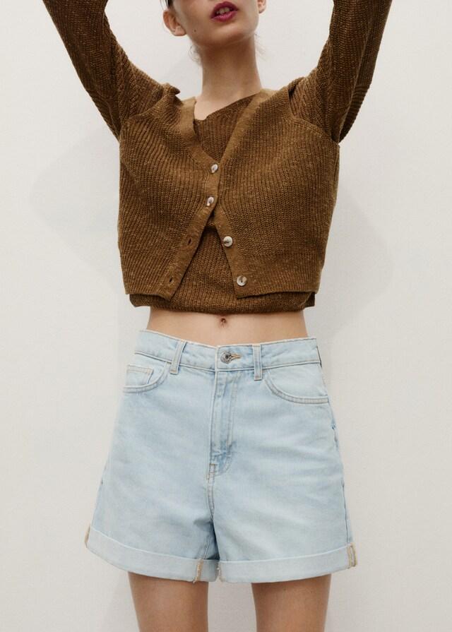 Mango Mom Fit-Jeans-Shorts Kauf eins, bekomm eins gratis