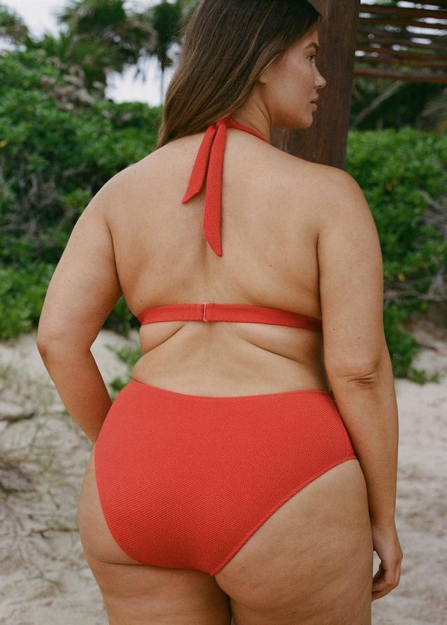 Mango Bikini-Top mit Textur und dekorativem Ring VIP-Rabatte
