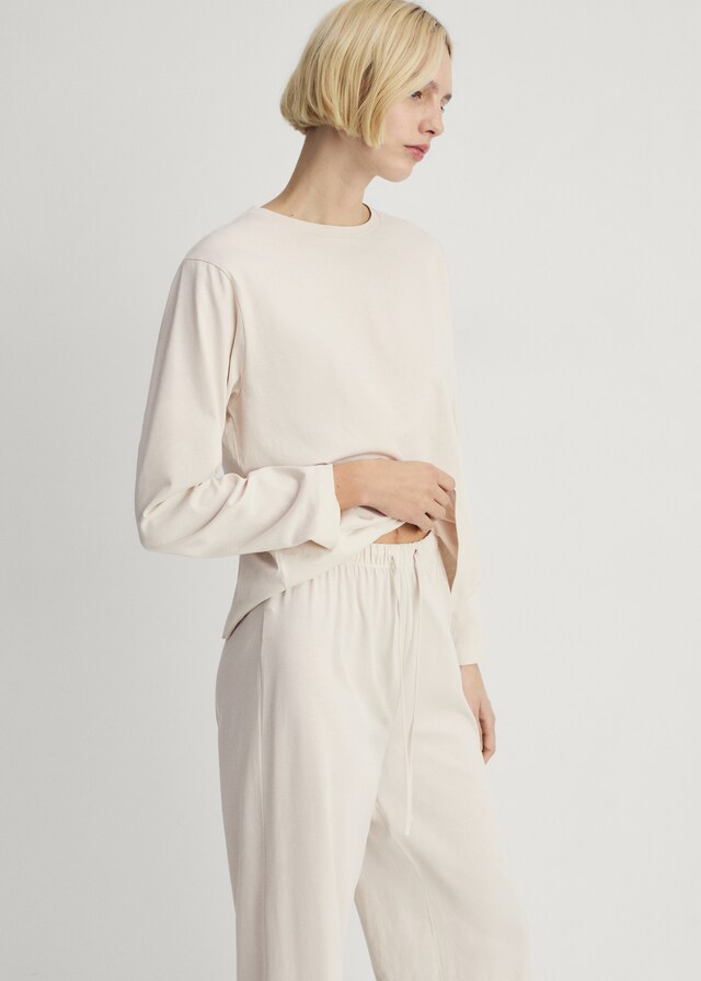 Mango Pyjama zwei Teile Baumwolle schlichtes Design