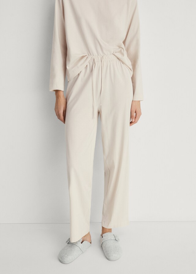 Mango Pyjama zwei Teile Baumwolle schlichtes Design Zeitbegrenzte Promotion