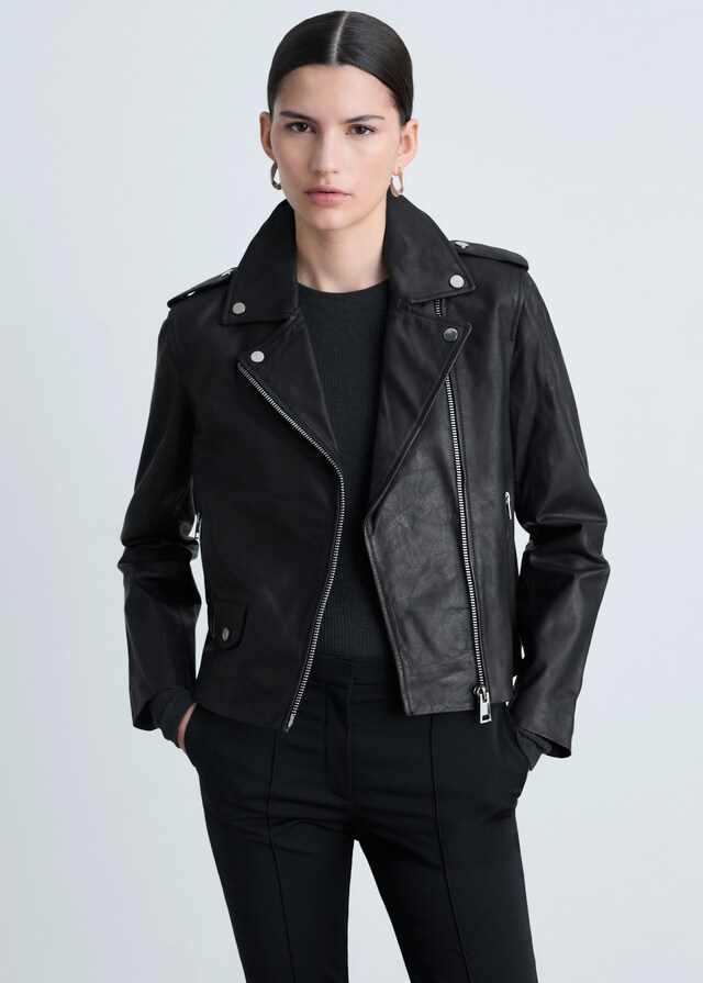 Mango Bikerjacke aus Leder