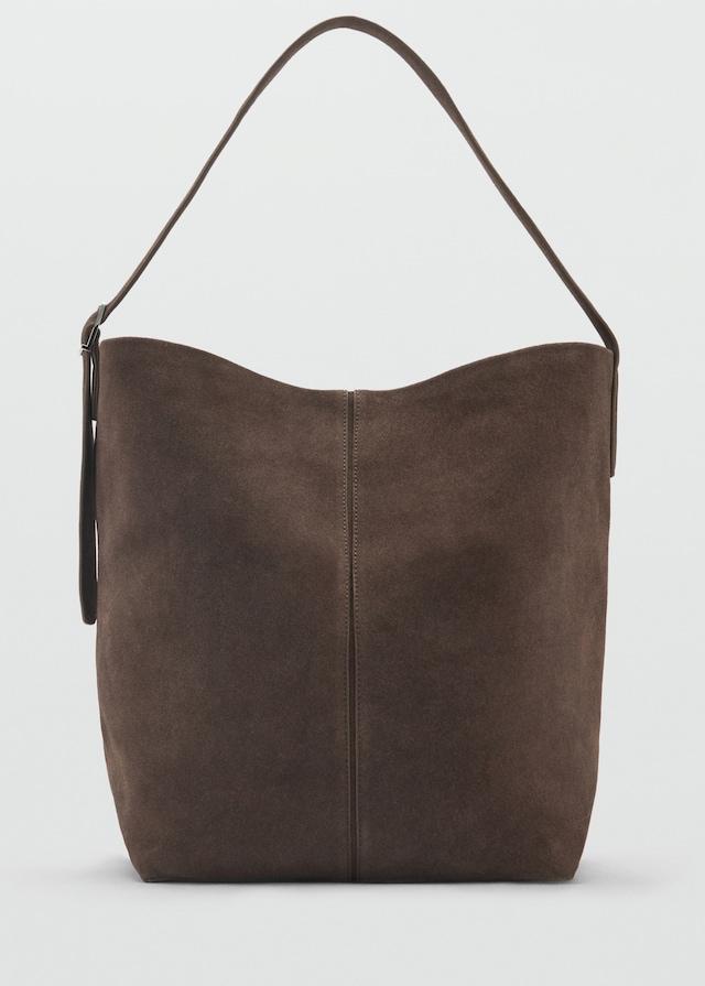 Mango Shopper-Bag aus Rauleder Super Rabatt