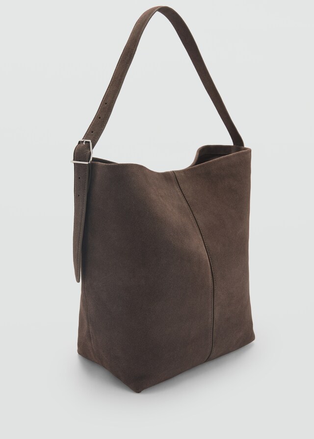 Mango Shopper-Bag aus Rauleder Super Rabatt