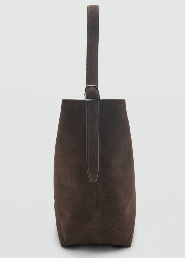 Mango Shopper-Bag aus Rauleder Super Rabatt