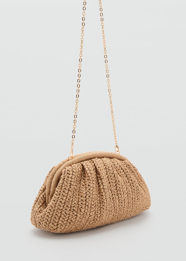 Mango Handtasche aus Naturfaser Clearance-Verkauf