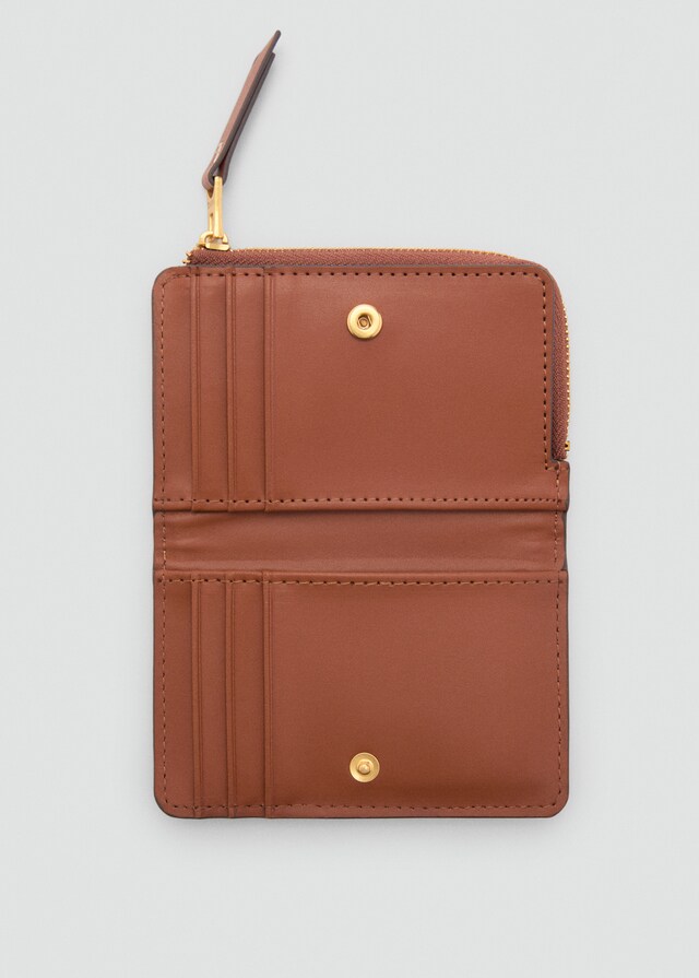 Mango Brieftasche mit Klappe aus kontrastierendem Canvas Fabrik Onlineshop