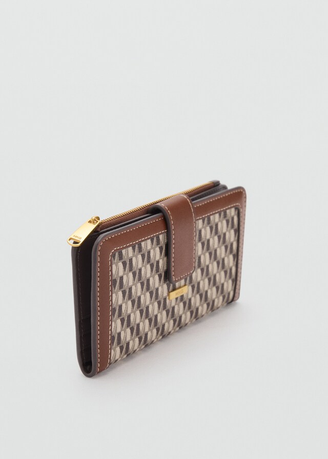 Mango Brieftasche mit Logo-Print Rabatt
