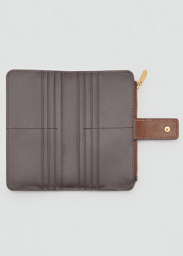 Mango Brieftasche mit Logo-Print Rabatt