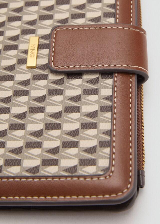Mango Brieftasche mit Logo-Print Rabatt