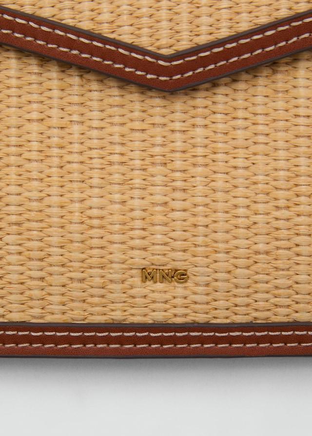 Mango Pochette mit Raffiabast-Effekt Günstig kaufen