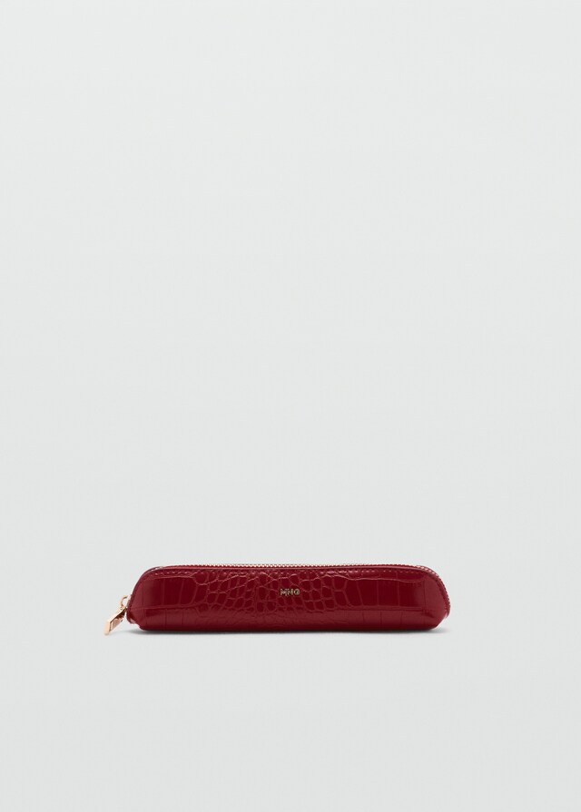 Mango Etui mit Krokoprägung und feinem Design
