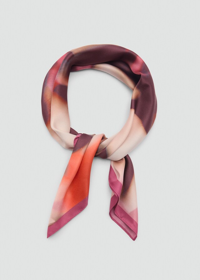 Mango Bedrucktes Satin-Halstuch Flash Sale