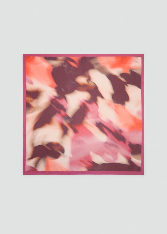 Mango Bedrucktes Satin-Halstuch Flash Sale
