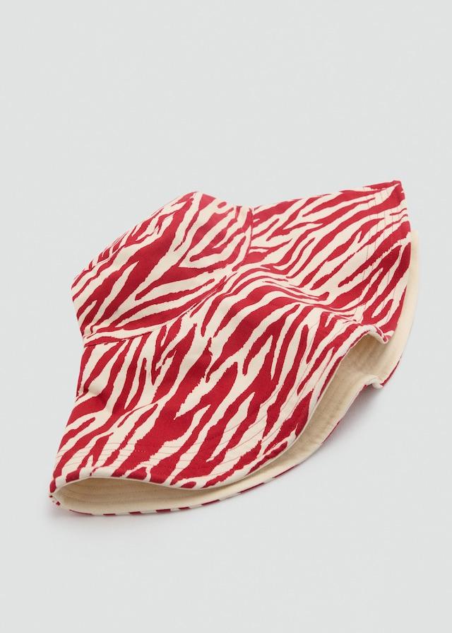 Mango Wendbarer Bucket Hat mit Zebramotiv Valentinstagsangebot