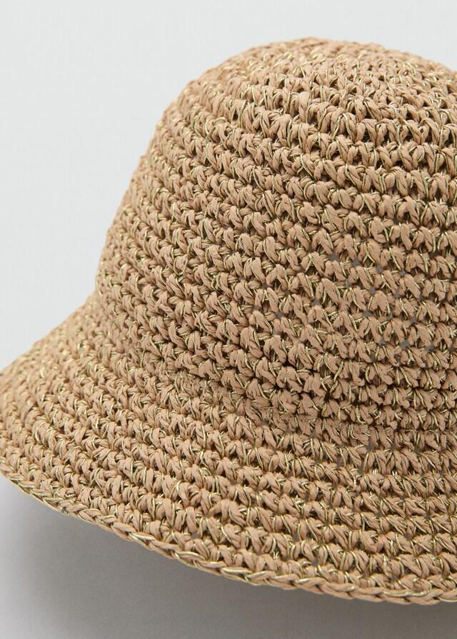 Mango Bucket Hat aus Stroh
