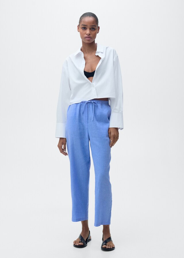 Mango Gerade Leinenhose Letzte 2 Tage