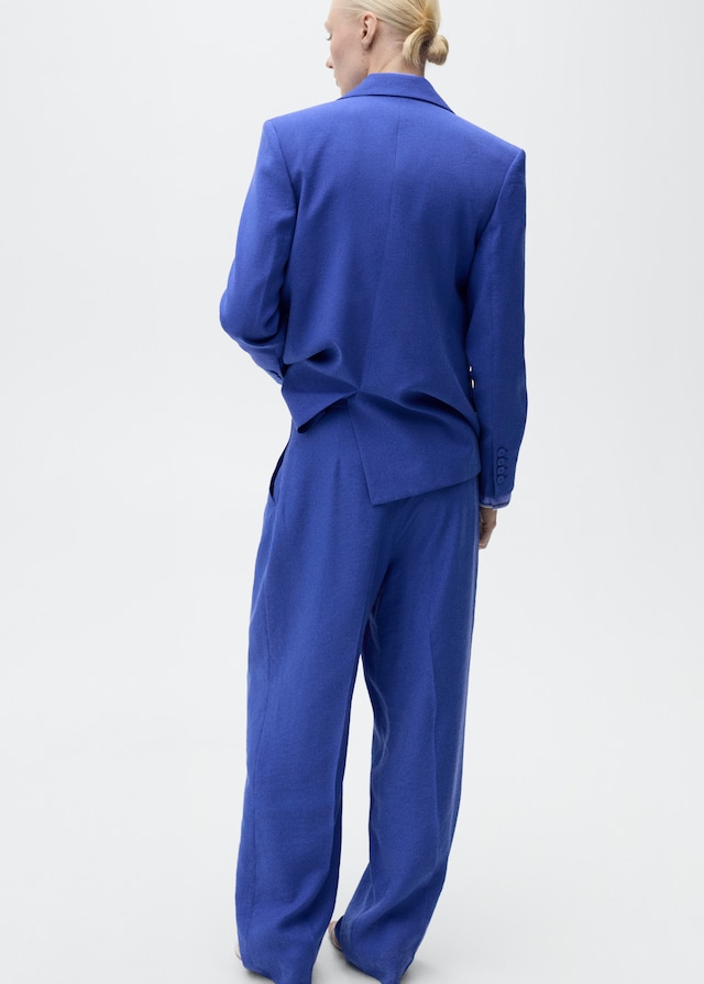 Mango Wideleg-Anzughose mit Bundfalten Bis zu 50% Rabatt