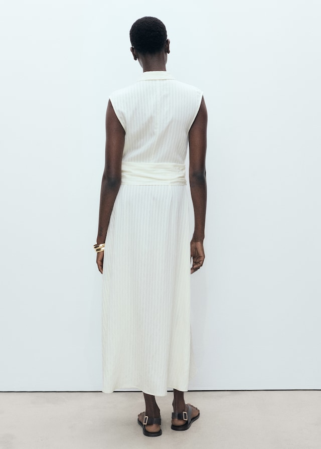 Mango Hemdkleid mit Taillenband Sonderangebot der Fabrik