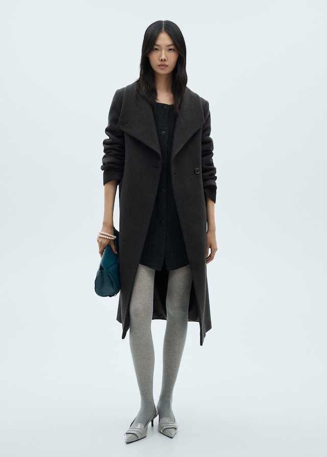 Mango Wollmantel mit Gürtel Discount Store für neue Produkte