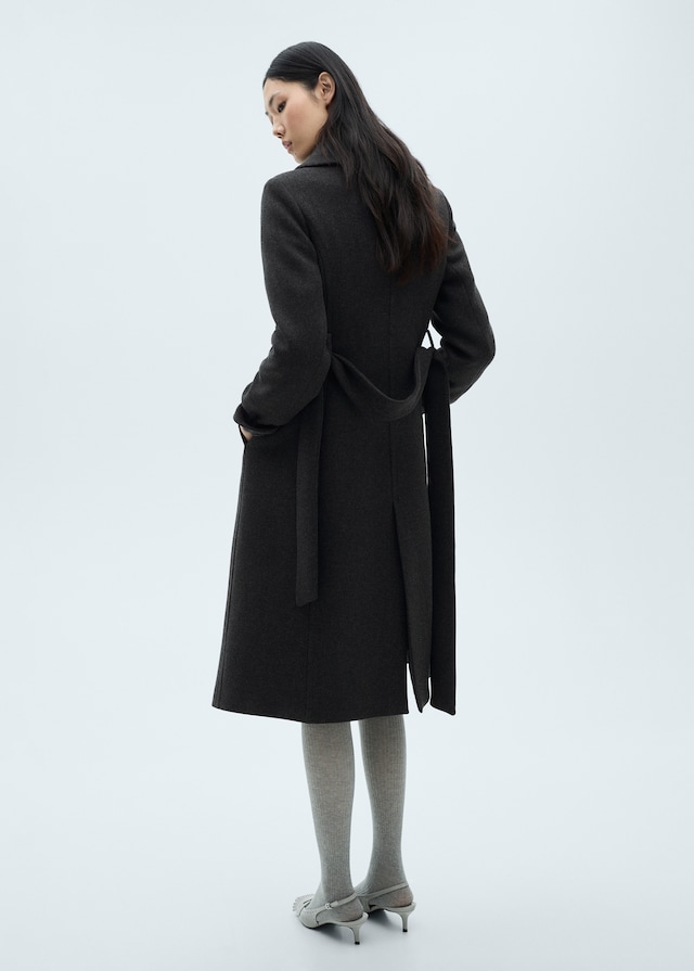 Mango Wollmantel mit Gürtel Discount Store für neue Produkte