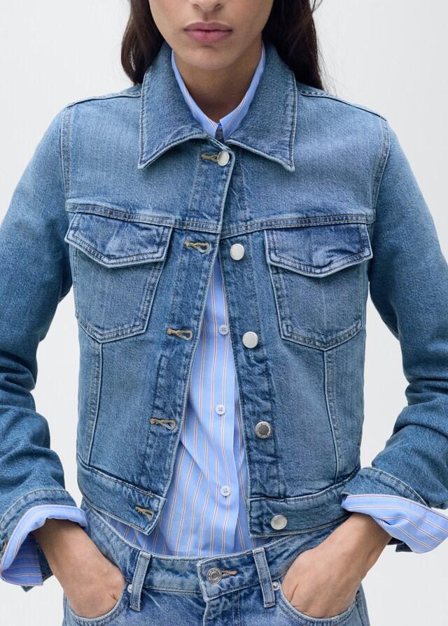 Mango Crop Jeansjacke