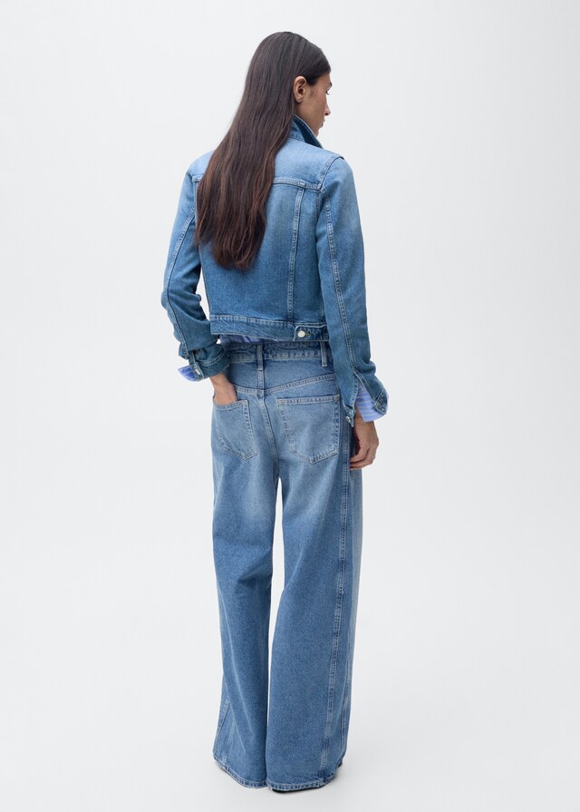 Mango Crop Jeansjacke Clearance-Verkauf