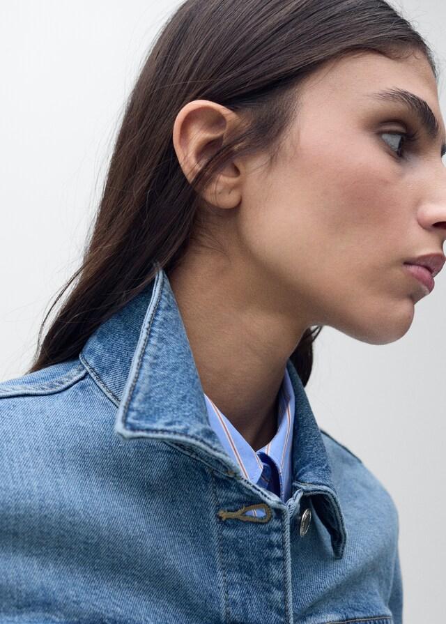 Mango Crop Jeansjacke Clearance-Verkauf