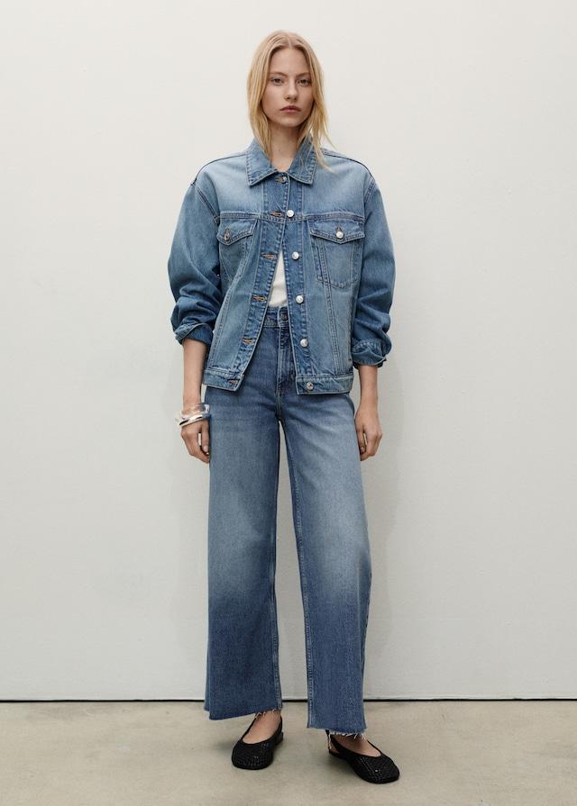 Mango Culotte-Jeans mit hohem Bund Catherin Im Verkauf
