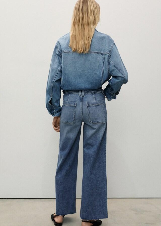 Mango Culotte-Jeans mit hohem Bund Catherin Im Verkauf