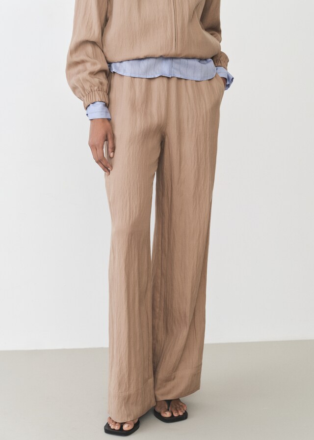Mango Gerade Lyocell-Hose mit Struktur