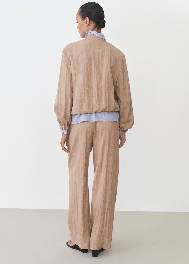 Mango Gerade Lyocell-Hose mit Struktur 50% Rabatt für begrenzte Zeit