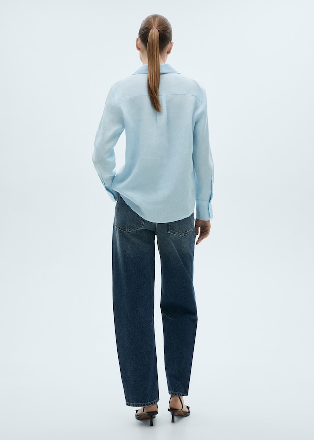 Mango Regular Fit-Leinenhemd Flash Sale