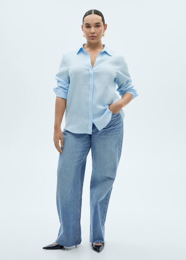 Mango Regular Fit-Leinenhemd Flash Sale