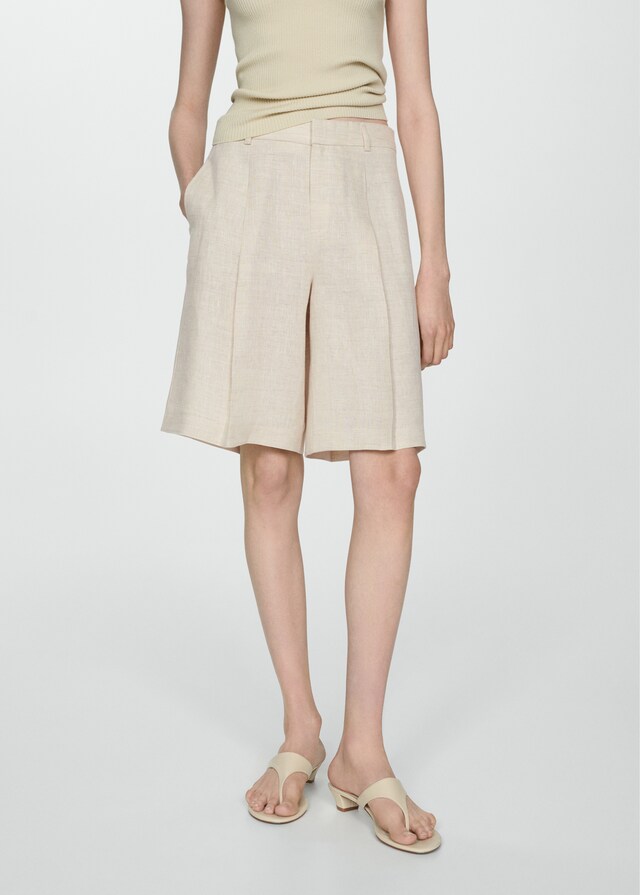 Mango Bermudashorts aus 100 % Leinen