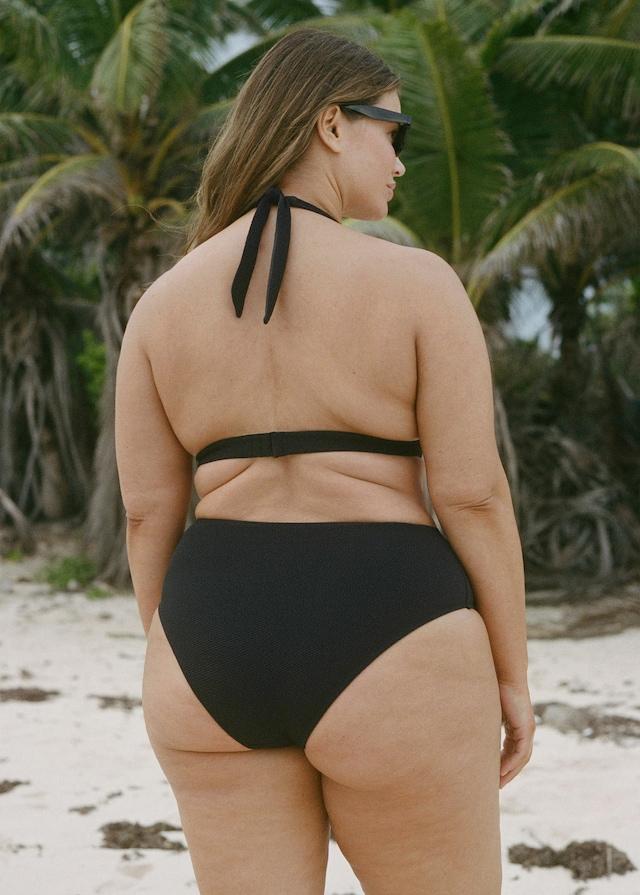 Mango Bikini-Slip mit hoher Taille aus Ripp Kauf eins, bekomm eins gratis