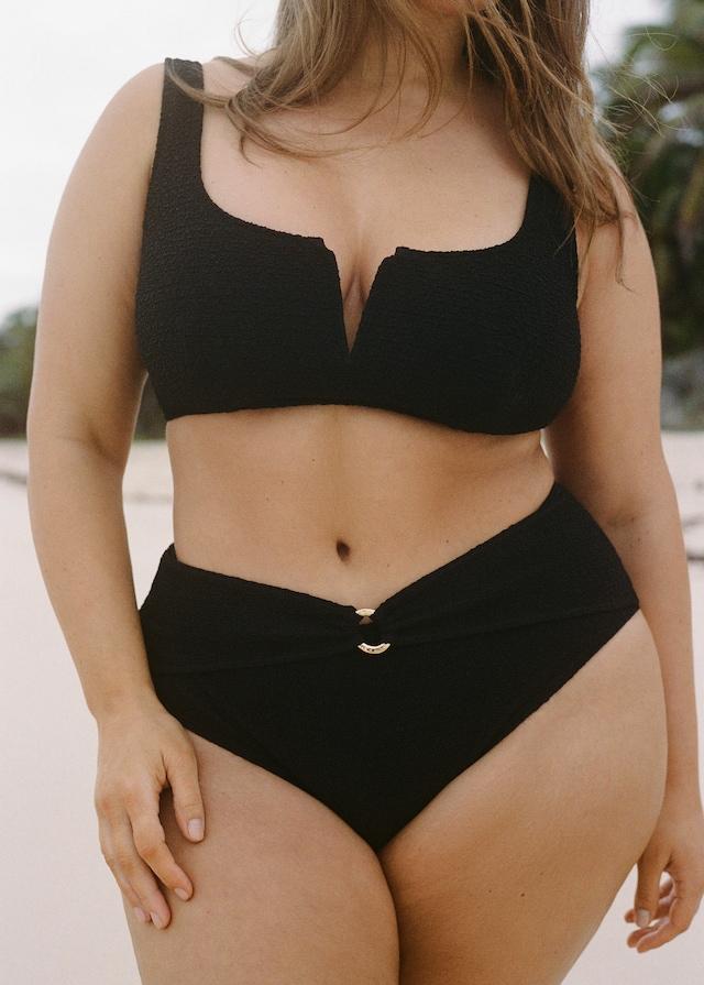 Mango Hochtaillierter Bikini-Slip mit Frottee-Effekt Riesige Ersparnisse