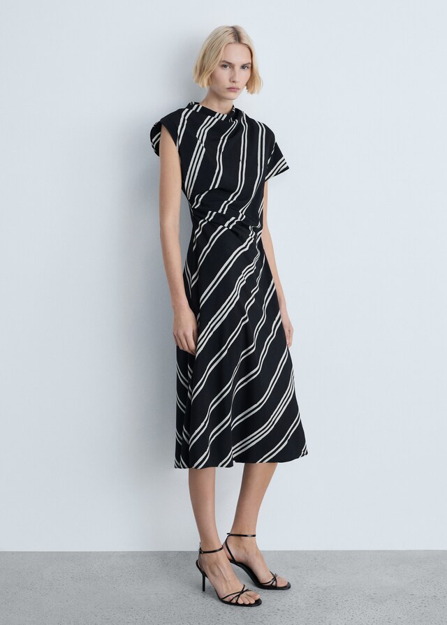 Mango Midikleid mit Streifenmuster Bis zu 50% Rabatt