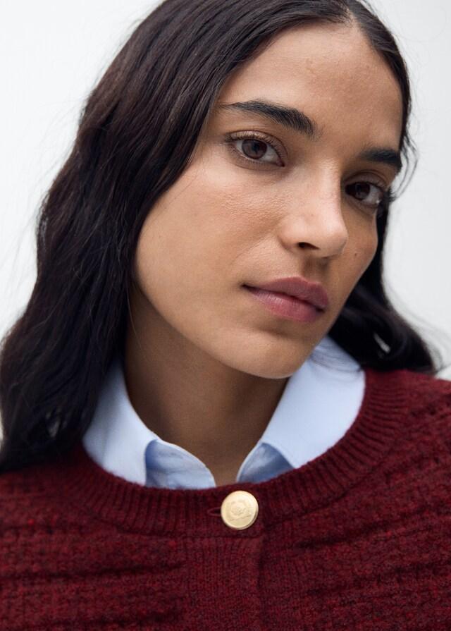 Mango Strickjacke mit Ajour-Details Bis zu 55% Rabatt